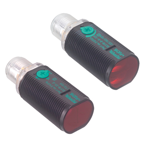 Serie GLV18: Sensor fotoeléctrico de detección directa con supresión de fondo y sensor fotoeléctrico por reflexión para la detección de objetos transparentes